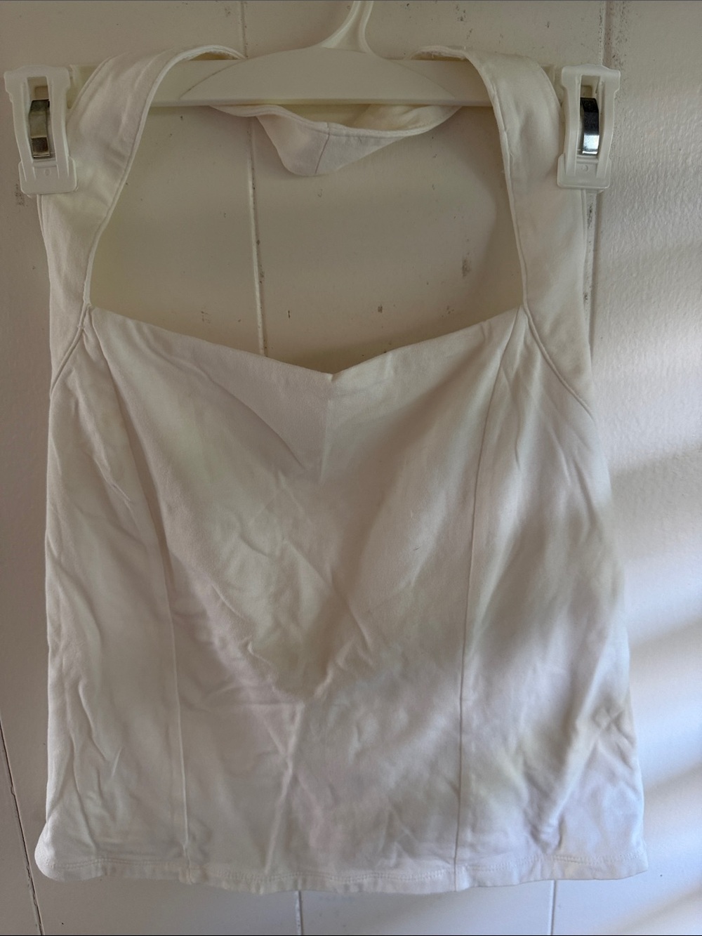 Old Navy Cream Sleeveless Halter Tank Top